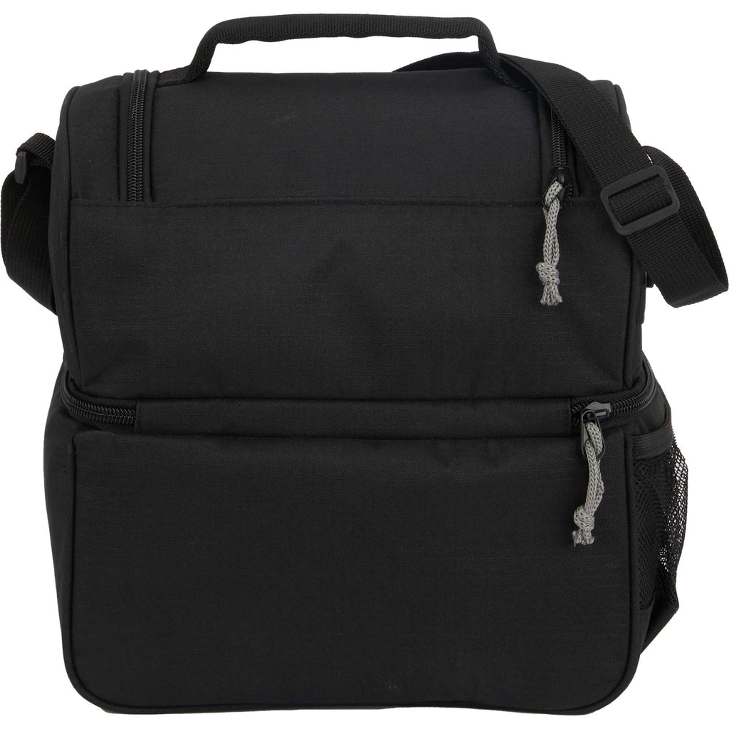 Two Tier Lunch Cooler for 12 Cans Transfer - Black - Back