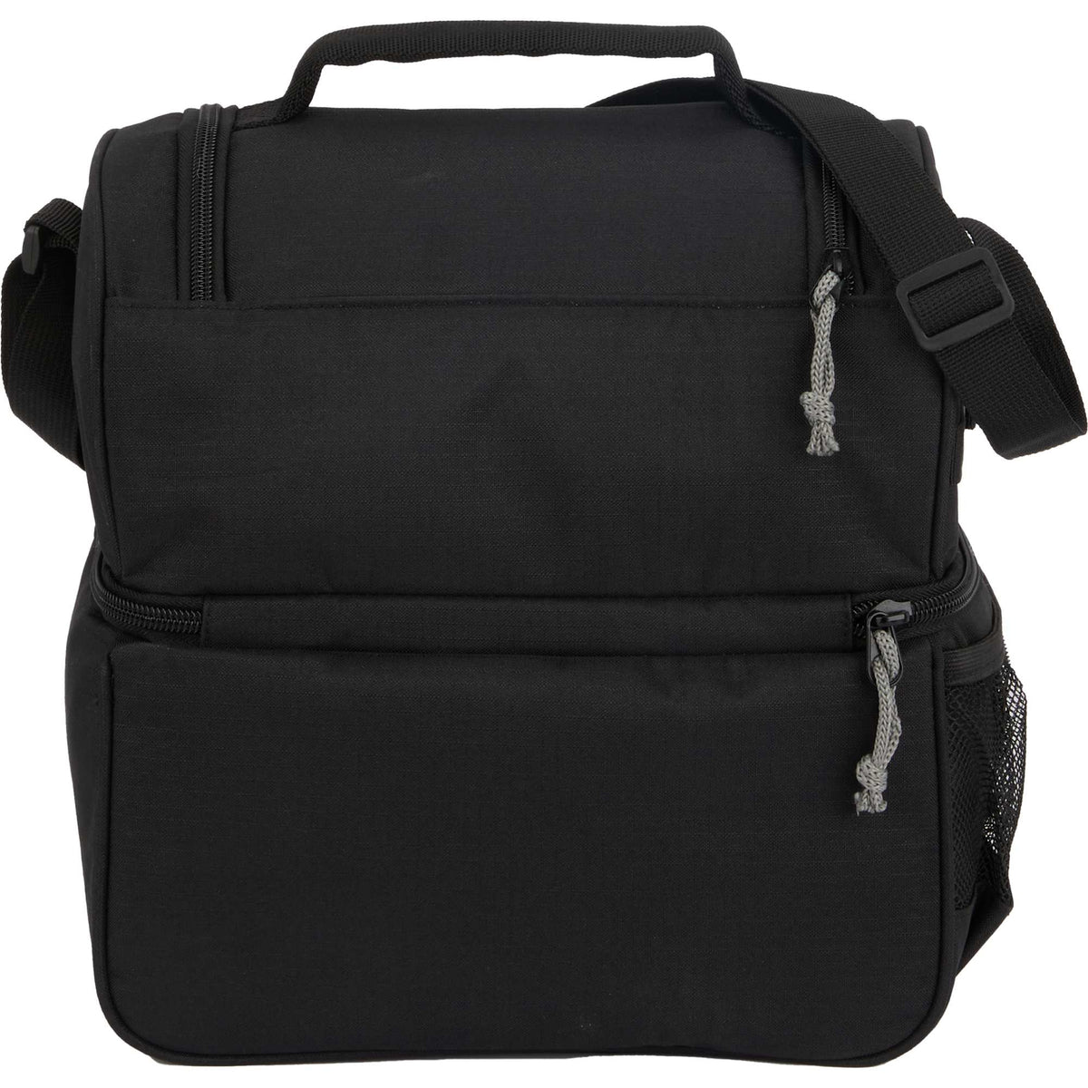 Two Tier Lunch Cooler for 12 Cans Transfer - Black - Back