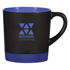 Two-Tone Americano Mug, 12 oz - Black With Ocean - Ceramic