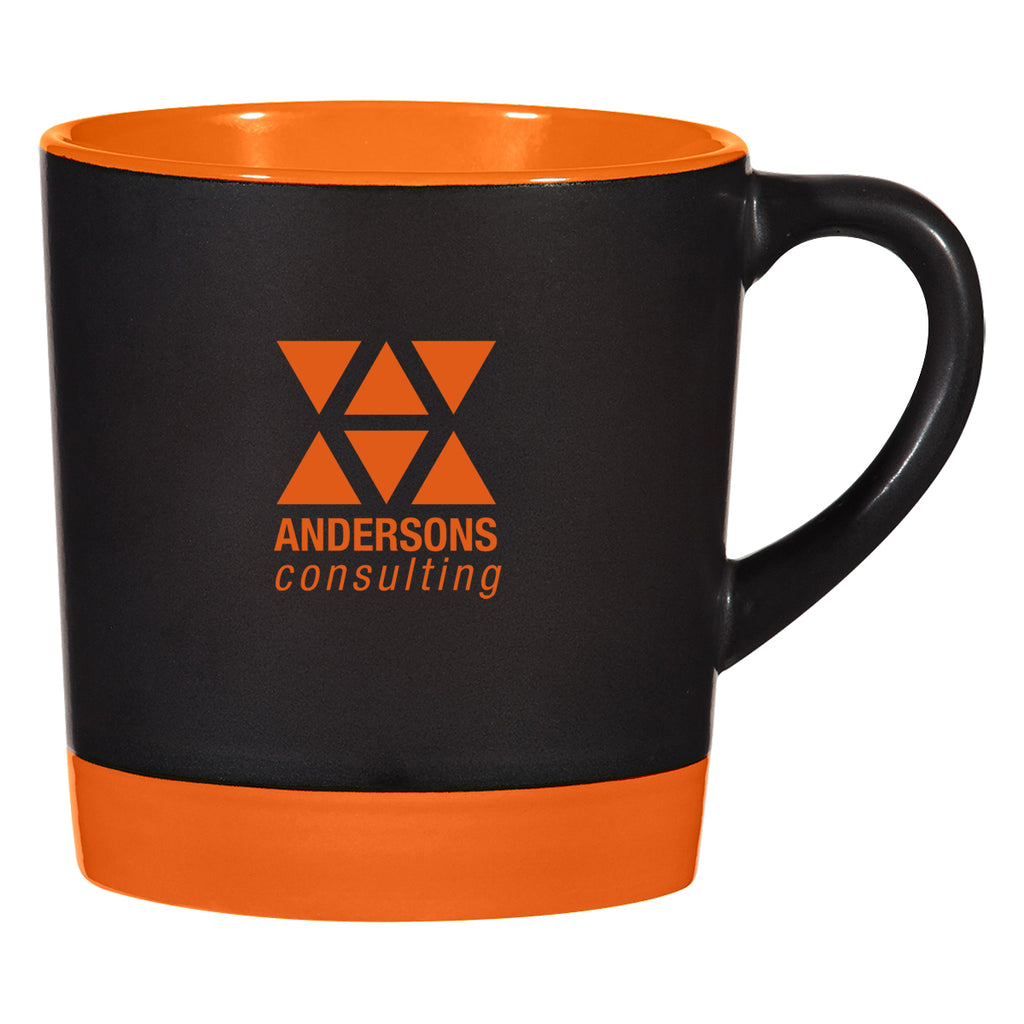Two-Tone Americano Mug, 12 oz - Orange - Ceramic