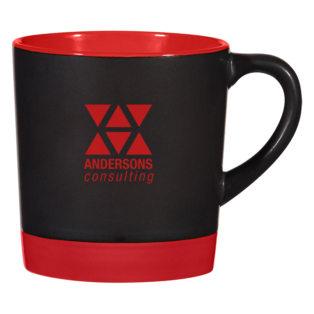 Two-Tone Americano Mug, 12 oz - Red - Ceramic