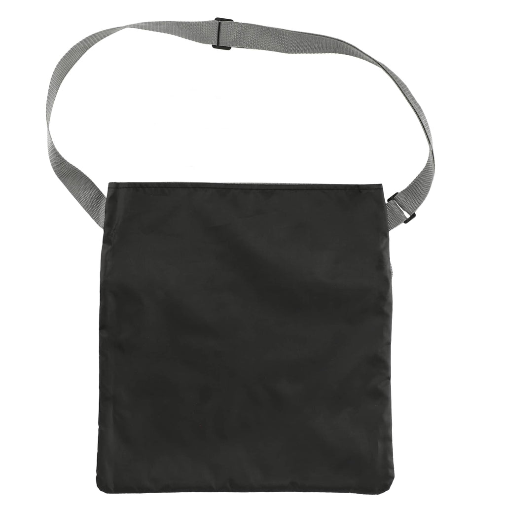 Two-Tone Heather Crossbody Tote in Recycled Polyester Embroidery - Graphite - Back
