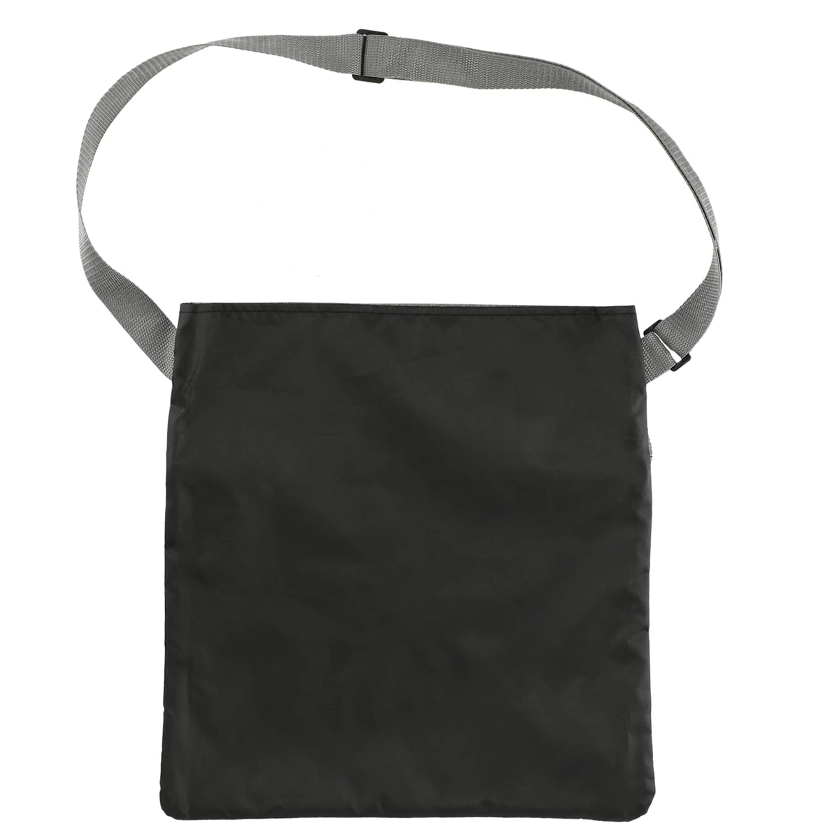 Two-Tone Heather Crossbody Tote in Recycled Polyester Embroidery - Graphite - Back