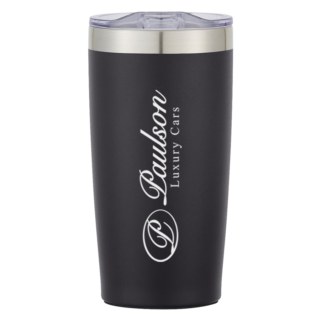 Two-Tone Himalayan Recycled Tumbler, 20 oz - Black - Silk Screen