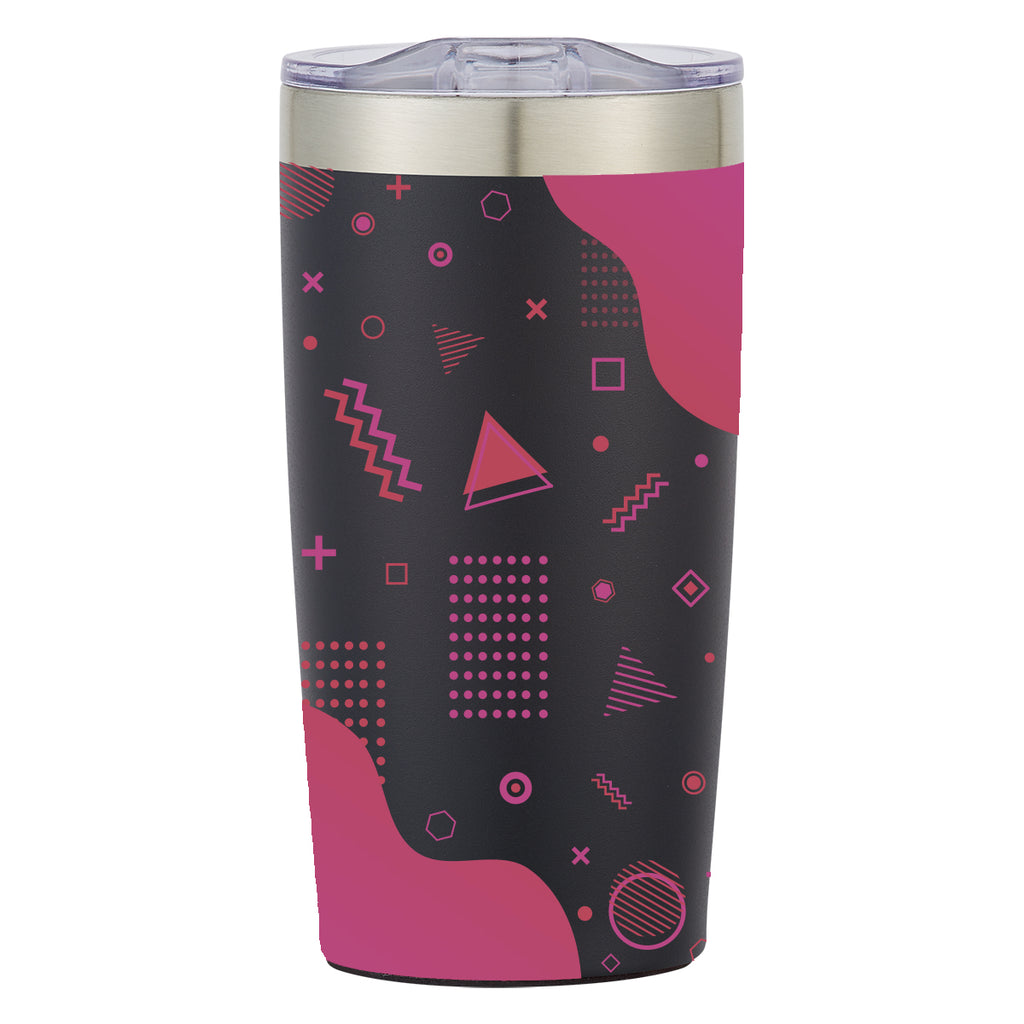 Two-Tone Himalayan Recycled Tumbler in Full Color, 20 oz - Black - Megabrite