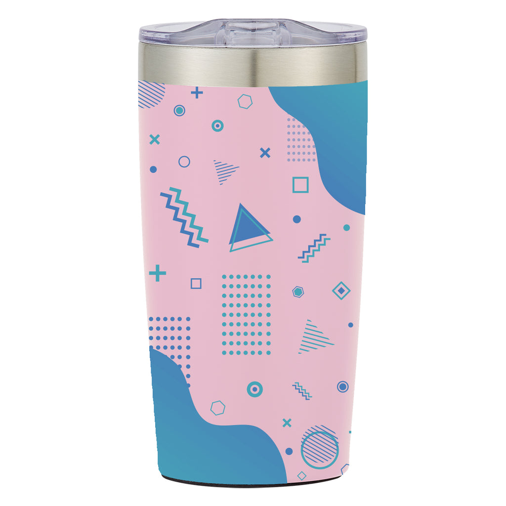 Two-Tone Himalayan Recycled Tumbler in Full Color, 20 oz - Pink - Megabrite