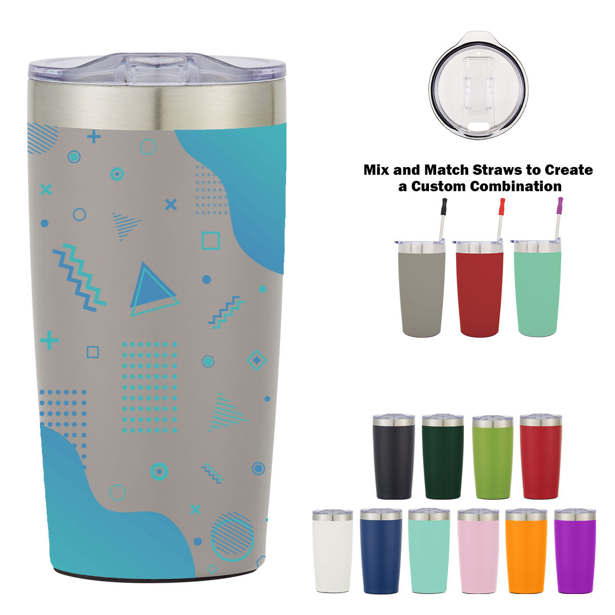 Two-Tone Himalayan Recycled Tumbler in Full Color, 20 oz