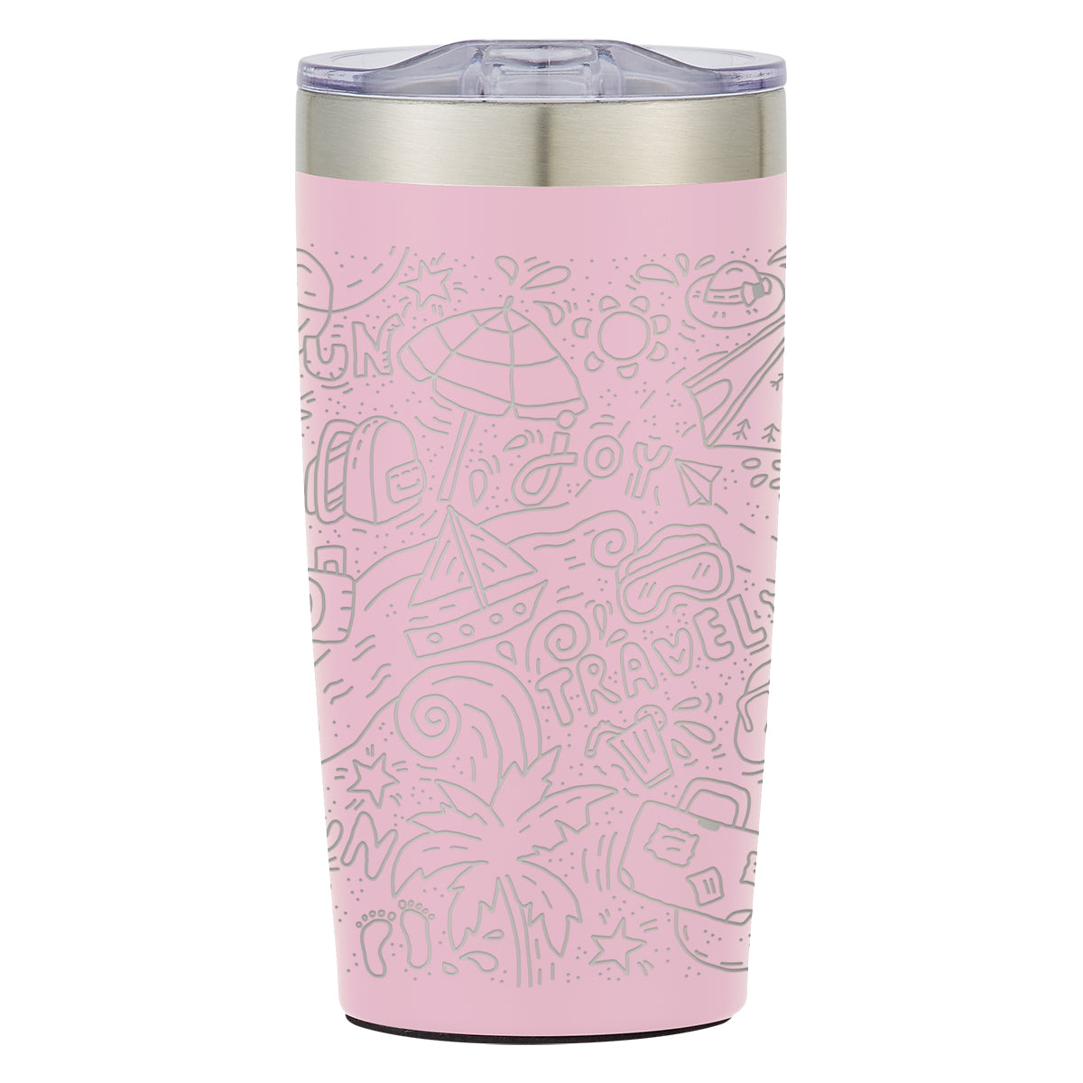 Two-Tone Himalayan Recycled Tumbler, Laser Engraved, 20 oz - Pink - Laser