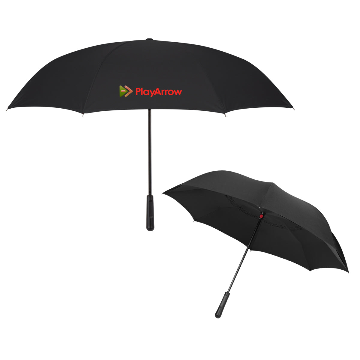 Two-Tone Inversion Umbrella, 48 Inch Arc - Black with Black - Colorbrite