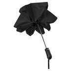 Two-Tone Inversion Umbrella with Recycled Canopy, 46 Inch Arc - Black with Black - Open