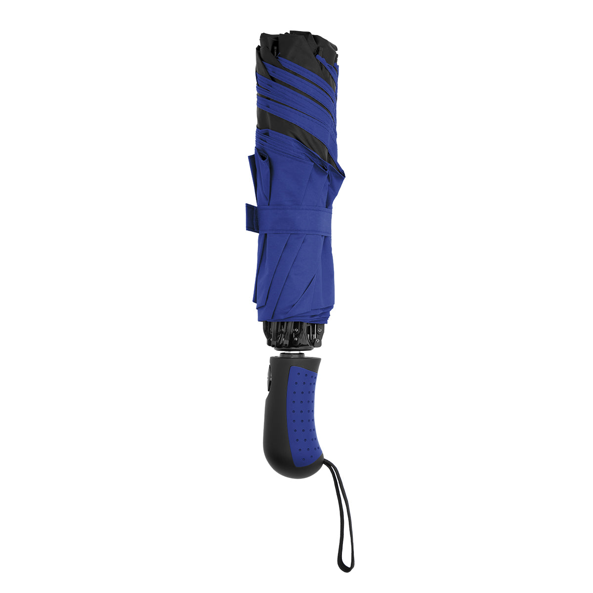 Two-Tone Inversion Umbrella with Recycled Canopy, 46 Inch Arc - Folded