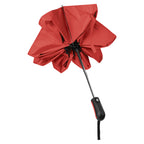 Two-Tone Inversion Umbrella with Recycled Canopy, 46 Inch Arc - Red - Open