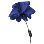 Two-Tone Inversion Umbrella with Recycled Canopy, 46 Inch Arc - Royal Blue - Open