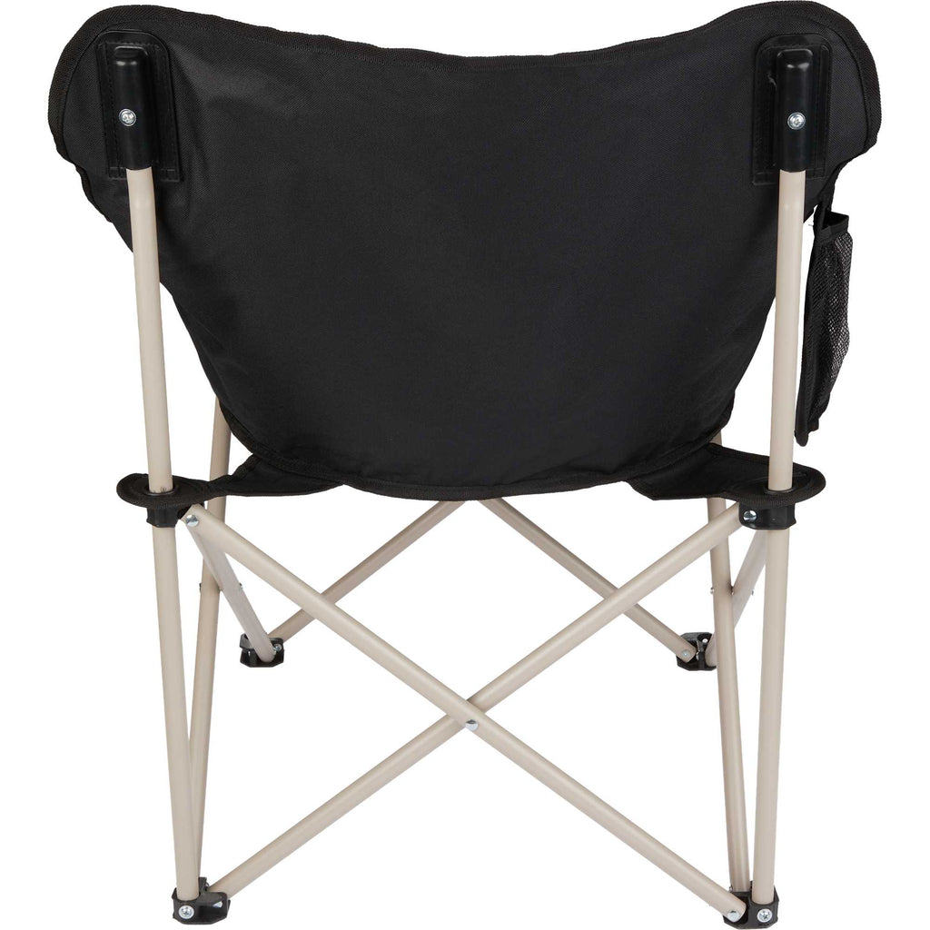 Two Tone Portable Camp Chair, 300 lb Capacity Transfer - Black - Back