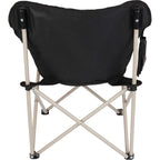 Two Tone Portable Camp Chair, 300 lb Capacity Transfer - Black - Back