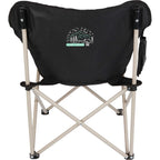Two Tone Portable Camp Chair, 300 lb Capacity Transfer - Black - Front