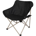Two Tone Portable Camp Chair, 300 lb Capacity Transfer - Black - Left Angle