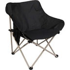 Two Tone Portable Camp Chair, 300 lb Capacity Transfer - Black - Right Angle