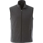 Tyndall Microfleece Vest with Contrast Binding for Men Embroidery - Grey Storm - Front Flat
