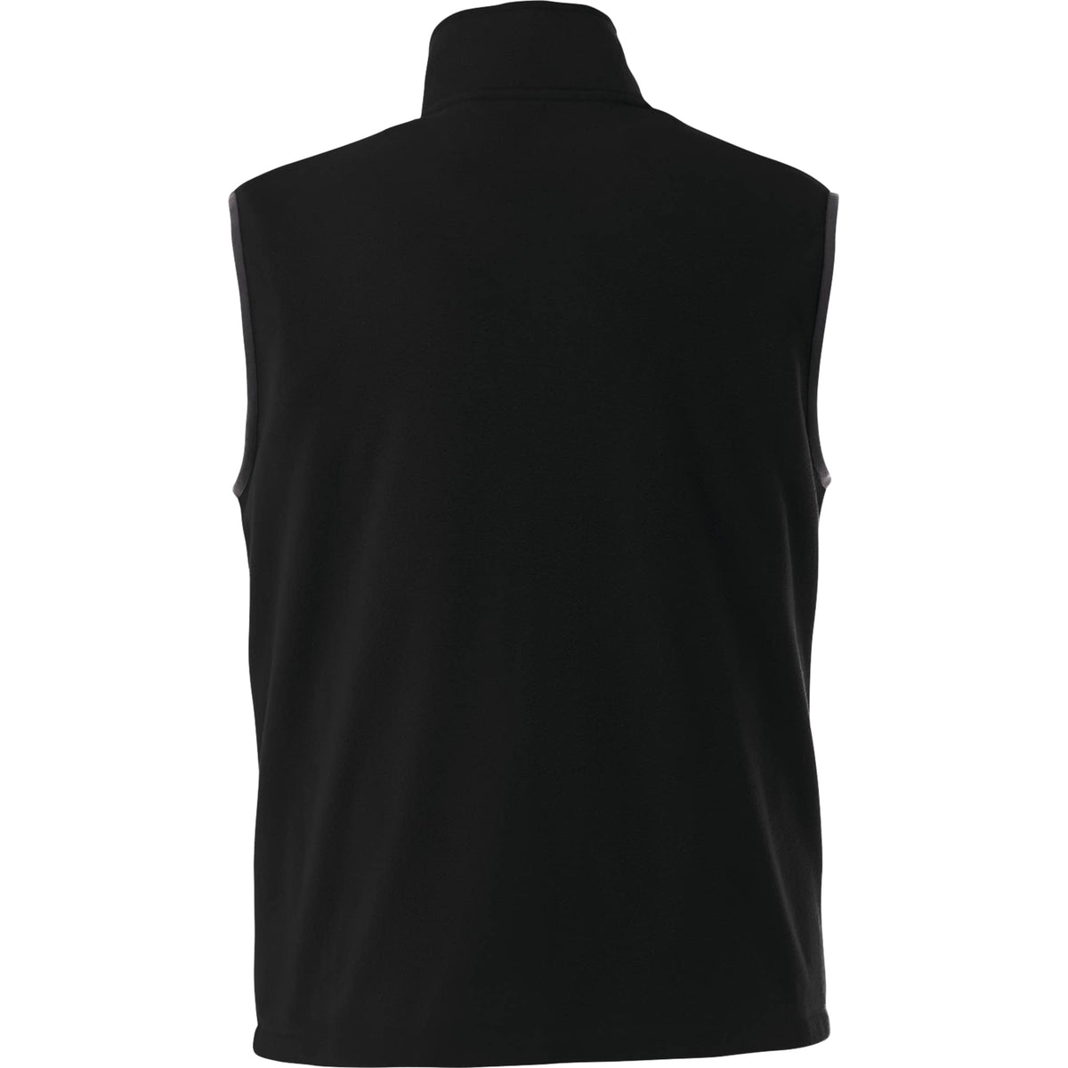 Tyndall Microfleece Vest with Contrast Binding for Men Laser Engraving - Black - Back Flat