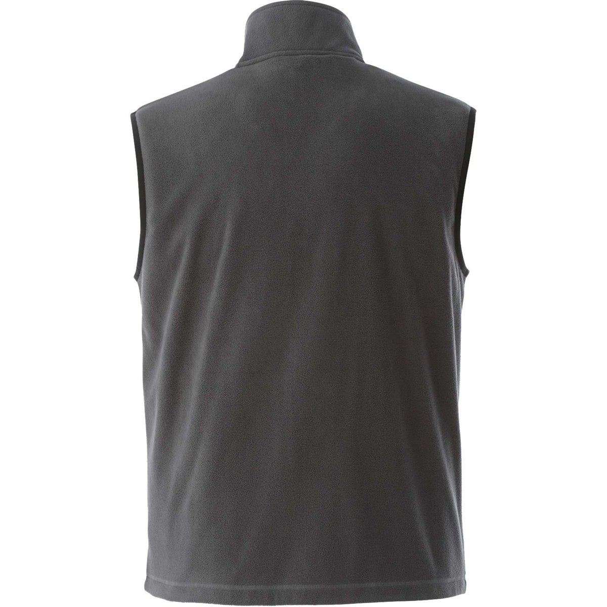 Tyndall Microfleece Vest with Contrast Binding for Men Laser Engraving - Grey Storm - Back Flat