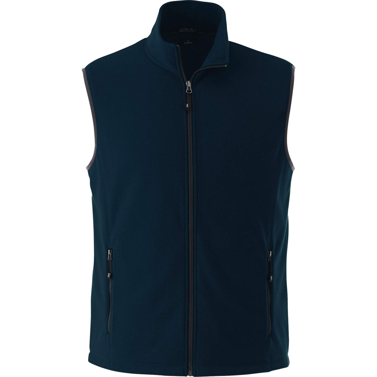 Tyndall Microfleece Vest with Contrast Binding for Men Laser Engraving - Navy - Front Flat