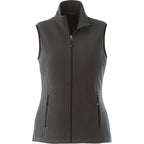 Tyndall Microfleece Vest with Contrast Binding for Women Embroidery - Grey Storm - Front Flat