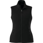 Tyndall Microfleece Vest with Contrast Binding for Women Laser Engraving - Black - Front Flat