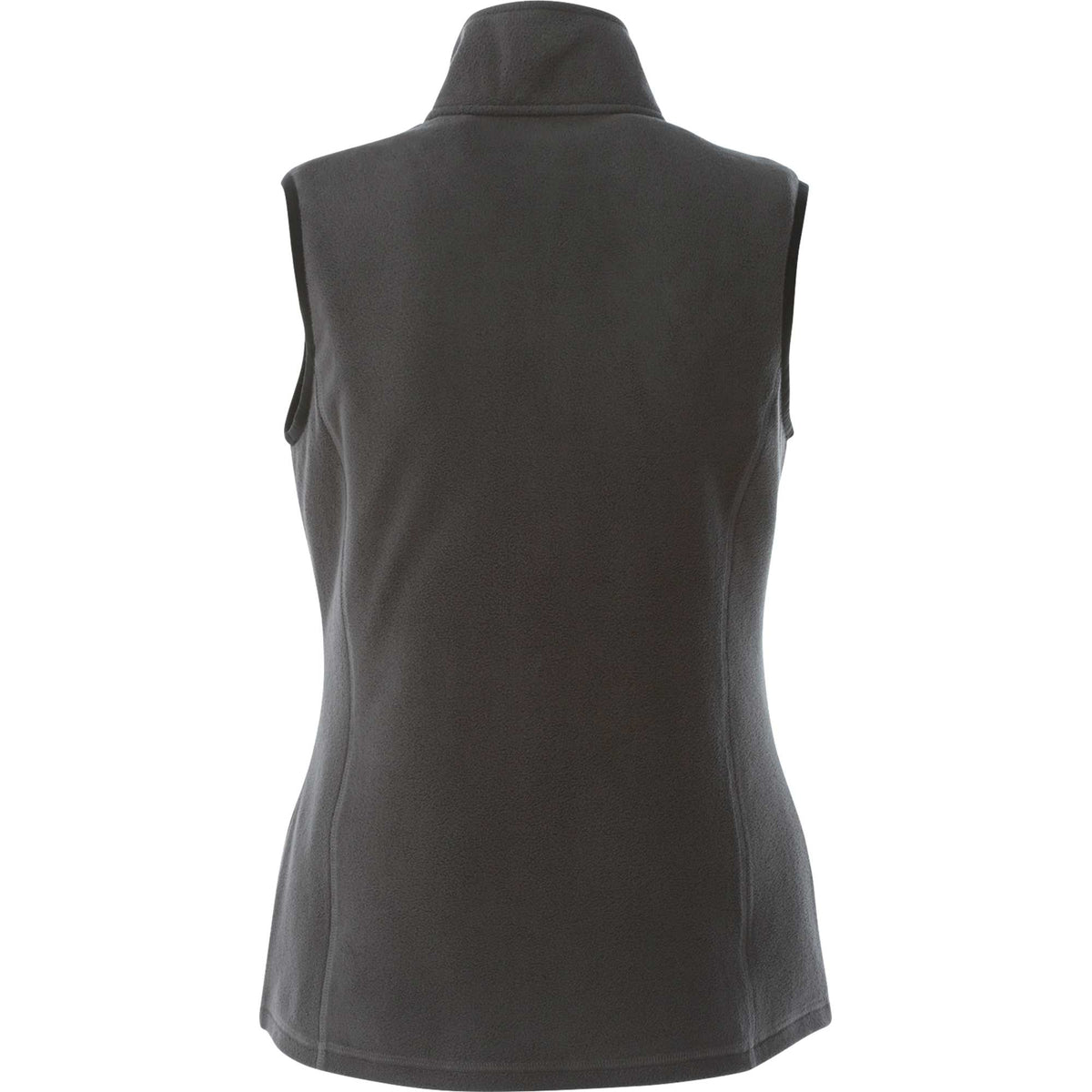 Tyndall Microfleece Vest with Contrast Binding for Women Laser Engraving - Grey Storm - Back Flat