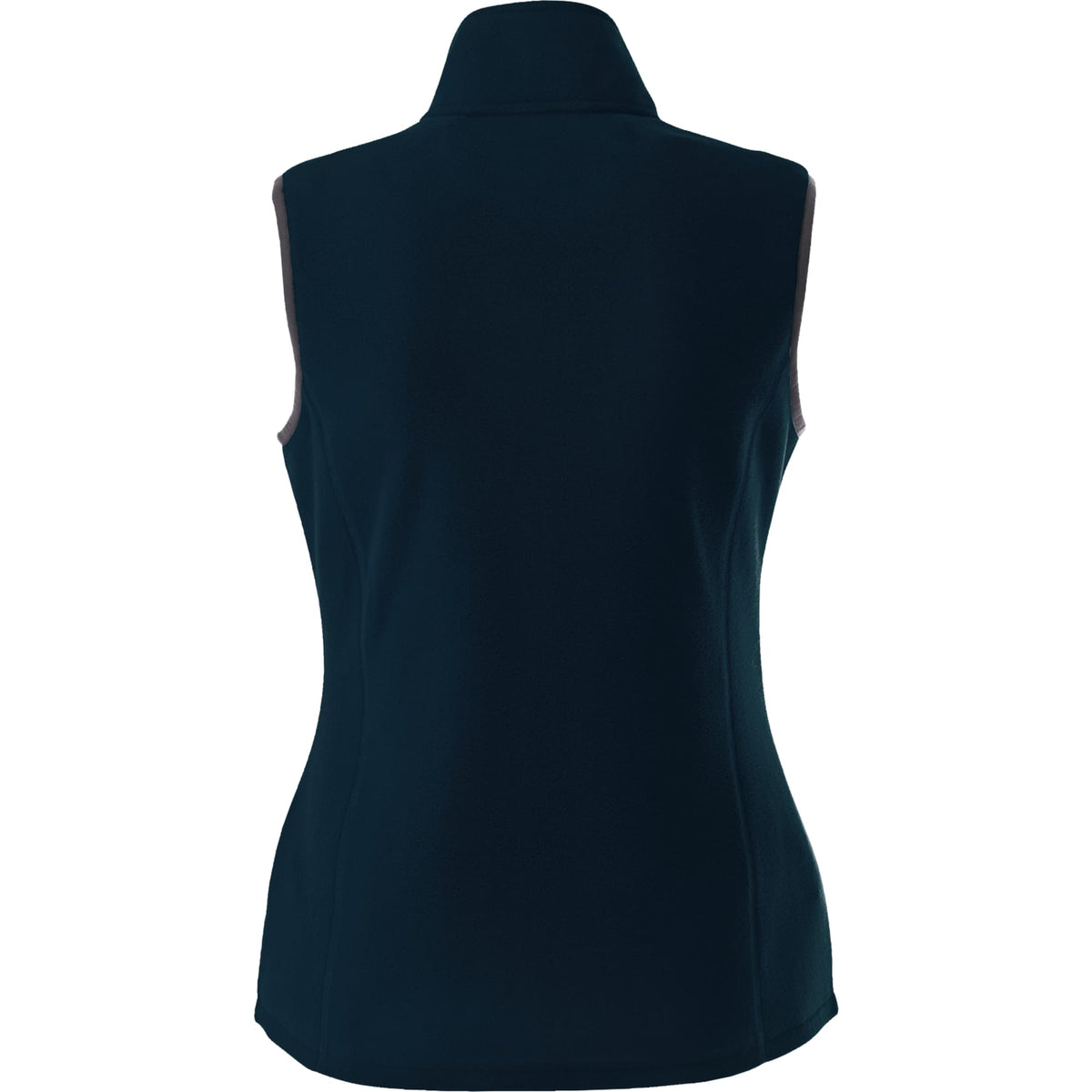 Tyndall Microfleece Vest with Contrast Binding for Women Laser Engraving - Navy - Back Flat