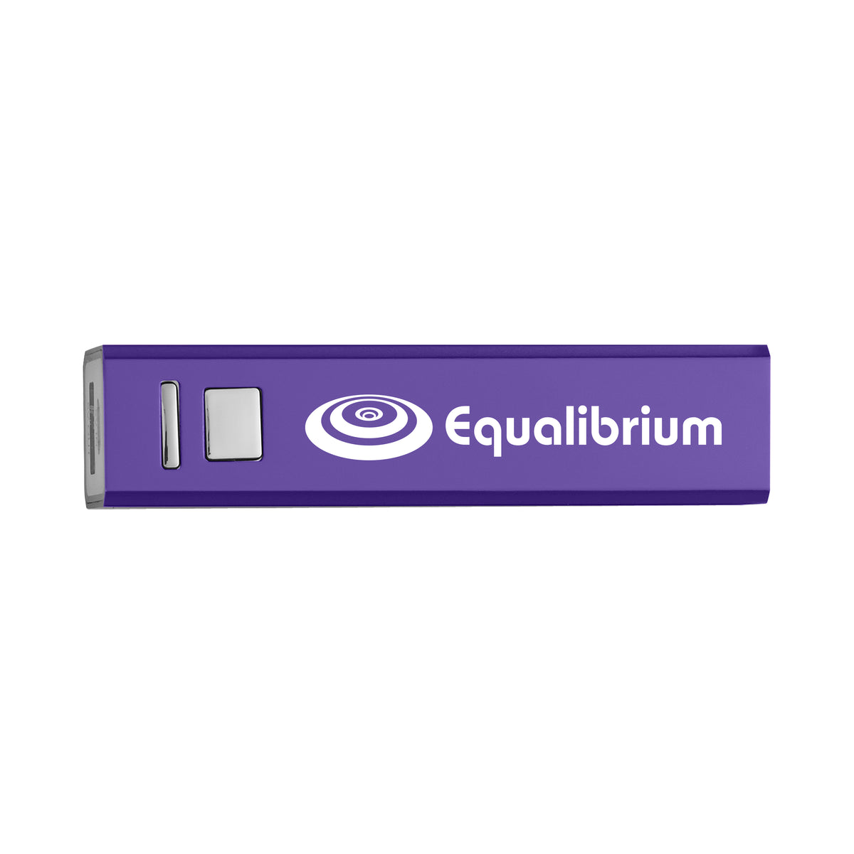 UL Listed On-the-Go Power Bank, 2,200 mAh - Purple - Silk Screen