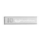 UL Listed On-the-Go Power Bank, 2,200 mAh - Silver - Laser Engraving