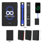 UL Listed Power Bank with One Cable, 5,000 mAh - Black with Black