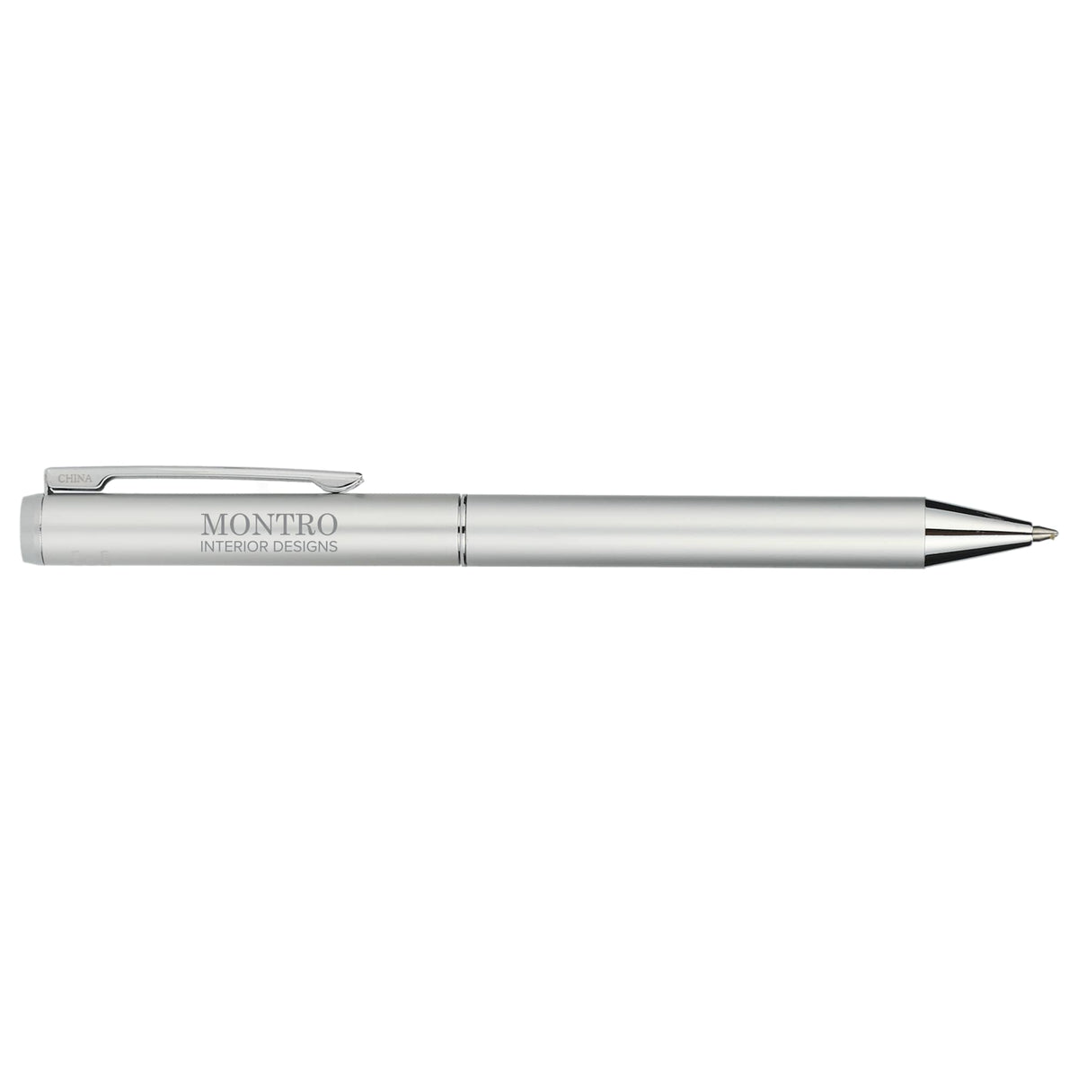 Ultra Gel Pen in 100% Recycled Aluminum - Silver - Right Side