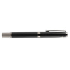 Ultra Gel Rollerball Pen in Recycled Brass, Gunmetal Trim Laser Engraving - Black - Left Side