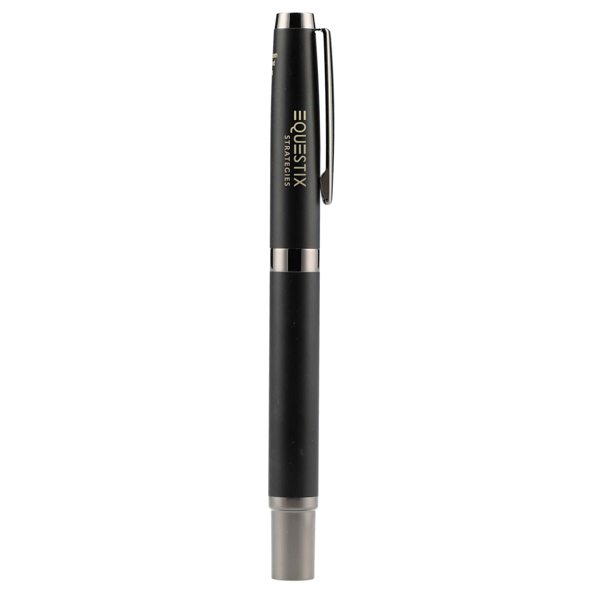 Ultra Gel Rollerball Pen in Recycled Brass, Gunmetal Trim Laser Engraving - Black - Right Side