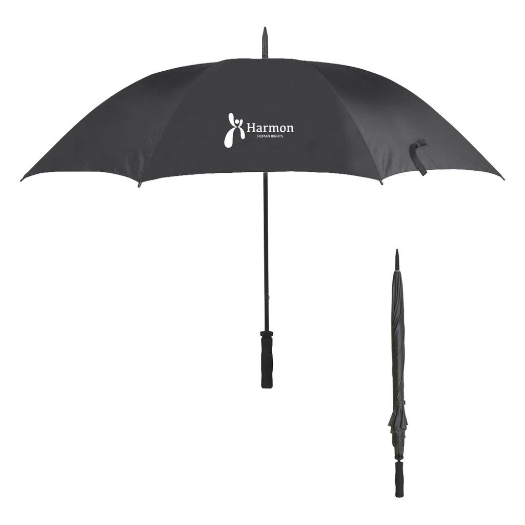 Ultra Lightweight Umbrella, 60 Inch Arc - Black - Silk Screen
