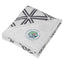 Ultra Plush Blanket with Burnout Sculpture Pattern Embroidery - Gray - Front