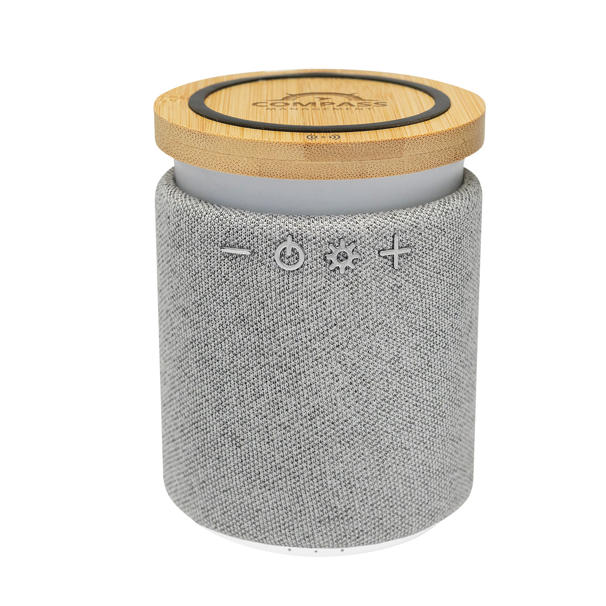 Ultra Sound Speaker and Wireless Charger - Gray - Laser Engraving