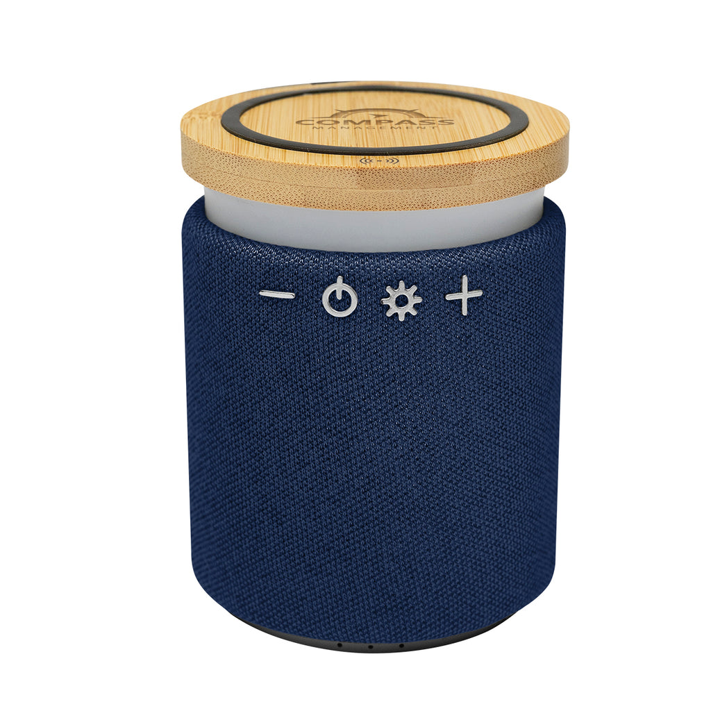 Ultra Sound Speaker and Wireless Charger - Navy - Laser Engraving