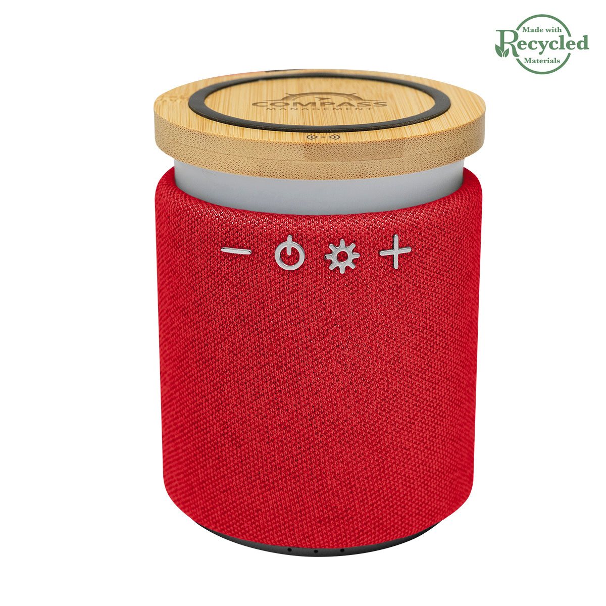 Ultra Sound Speaker and Wireless Charger - Red - Laser Engraving