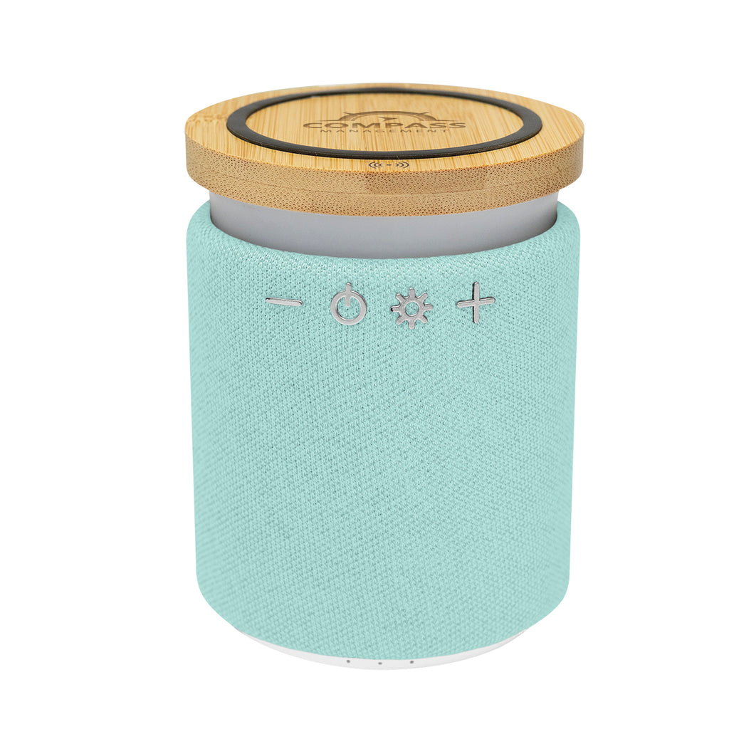 Ultra Sound Speaker and Wireless Charger - Seafoam Green - Laser Engraving