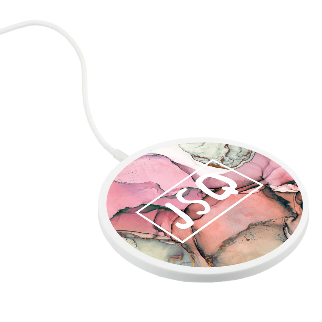 Ultra Thin Plastic Wireless Charging Pad, White Full Color - White - Charging Pad