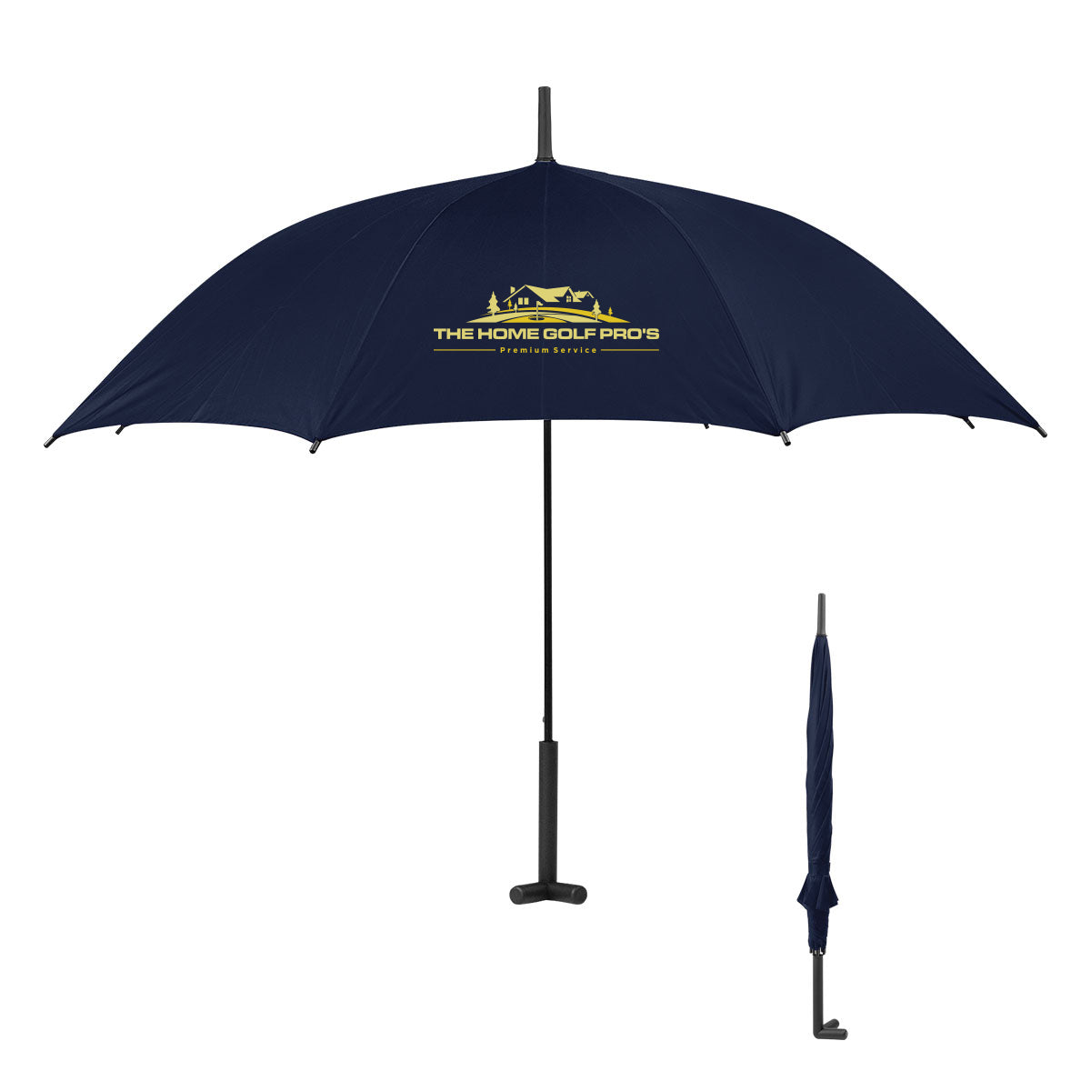 Umbrella with a Prop Stand, 46 Inch Arc - Navy - Colorbrite