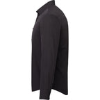 UNTUCKit Black Stone Slim Fit Wrinkle Free Shirt for Men Embroidery - Black - Left Side
