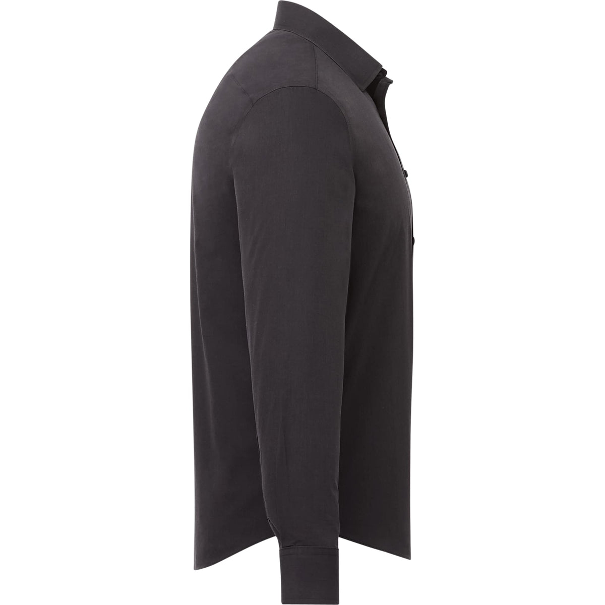 UNTUCKit Black Stone Slim Fit Wrinkle Free Shirt for Men Embroidery - Black - Right Side