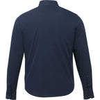 UNTUCKit Castello Wrinkle Free Poplin Shirt for Men Embroidery - Navy - Back