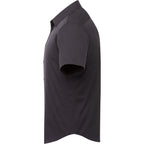 UNTUCKit Coufran Short Sleeve Shirt in Black for Men Embroidery - Black - Left Side