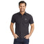 UNTUCKit Coufran Short Sleeve Shirt in Black for Men Embroidery - Black - On Model Front