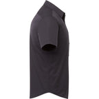 UNTUCKit Coufran Short Sleeve Shirt in Black for Men Embroidery - Black - Right Side